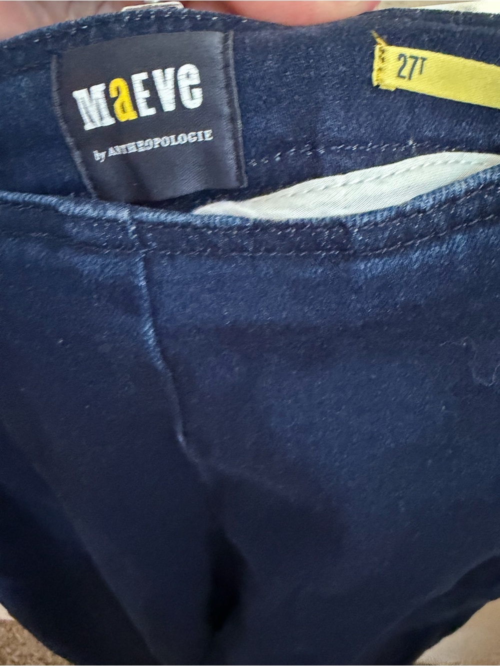 Anthropologie‎ Maeve Sailor Wide Leg Jeans Dark Wash Flare Size 27 Tall - Picture 5 of 8